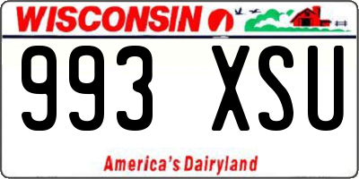 WI license plate 993XSU