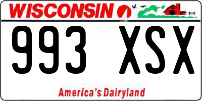 WI license plate 993XSX