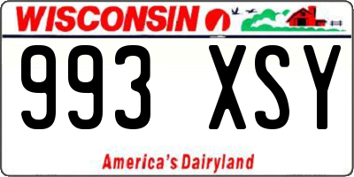 WI license plate 993XSY