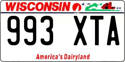 WI license plate 993XTA