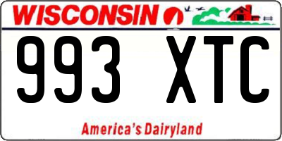 WI license plate 993XTC
