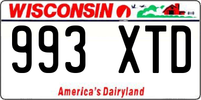 WI license plate 993XTD
