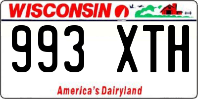 WI license plate 993XTH