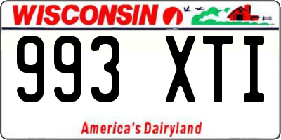WI license plate 993XTI