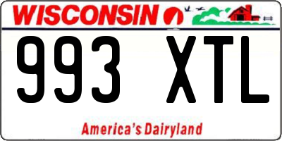 WI license plate 993XTL