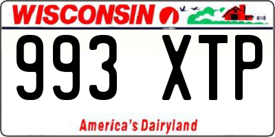 WI license plate 993XTP