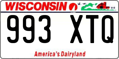 WI license plate 993XTQ
