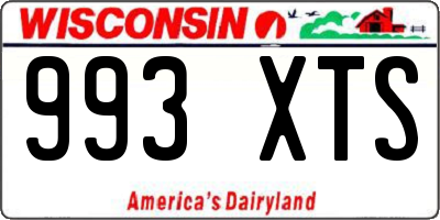 WI license plate 993XTS