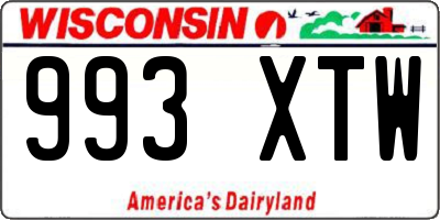 WI license plate 993XTW