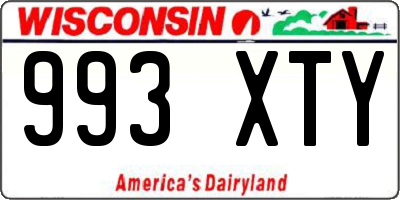 WI license plate 993XTY