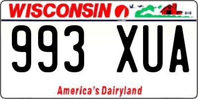 WI license plate 993XUA
