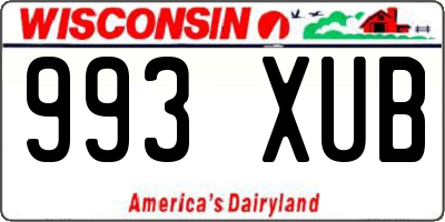 WI license plate 993XUB