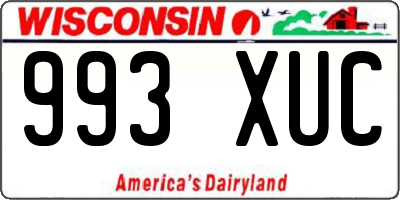 WI license plate 993XUC
