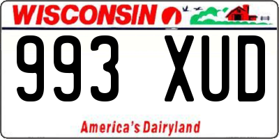 WI license plate 993XUD