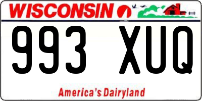 WI license plate 993XUQ