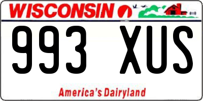 WI license plate 993XUS
