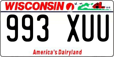 WI license plate 993XUU