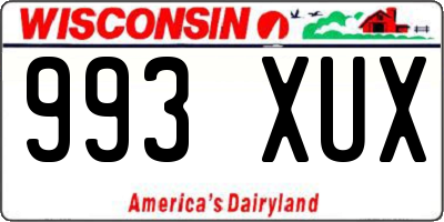 WI license plate 993XUX