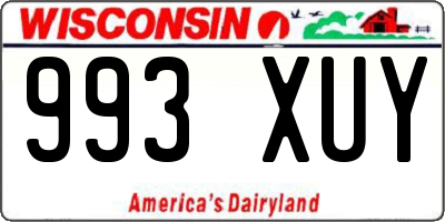 WI license plate 993XUY