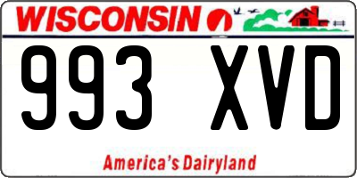 WI license plate 993XVD