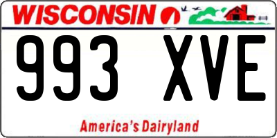 WI license plate 993XVE