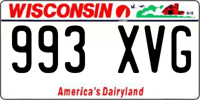 WI license plate 993XVG