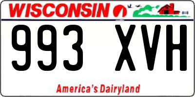 WI license plate 993XVH