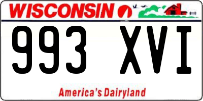 WI license plate 993XVI