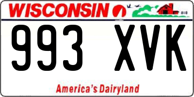 WI license plate 993XVK