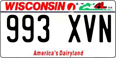 WI license plate 993XVN