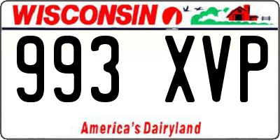 WI license plate 993XVP