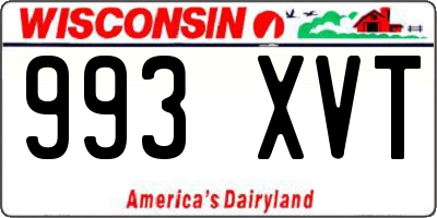 WI license plate 993XVT