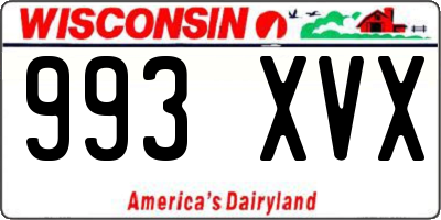 WI license plate 993XVX