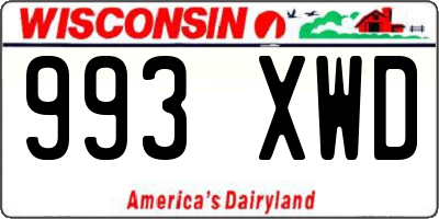 WI license plate 993XWD