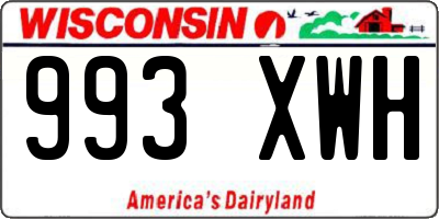 WI license plate 993XWH