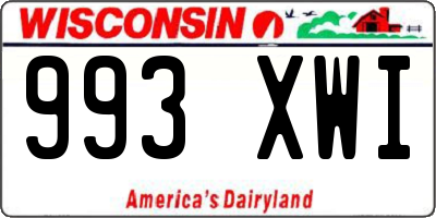 WI license plate 993XWI