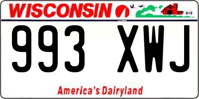 WI license plate 993XWJ