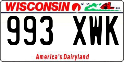 WI license plate 993XWK