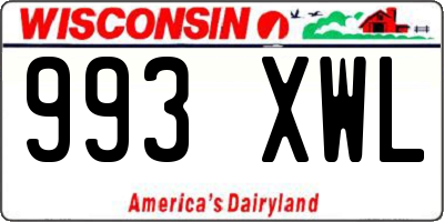 WI license plate 993XWL