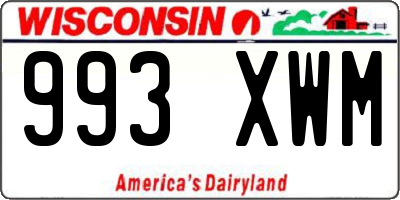 WI license plate 993XWM