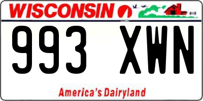 WI license plate 993XWN