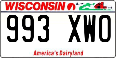 WI license plate 993XWO
