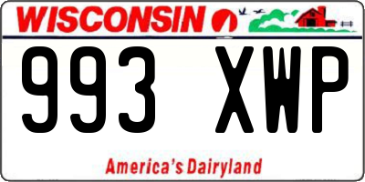 WI license plate 993XWP