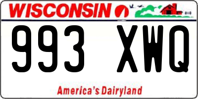 WI license plate 993XWQ