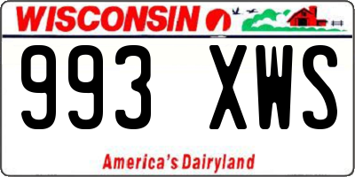 WI license plate 993XWS
