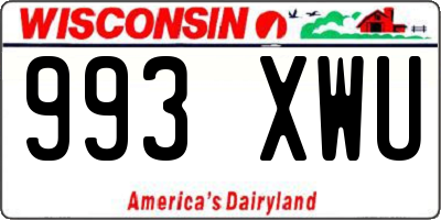 WI license plate 993XWU