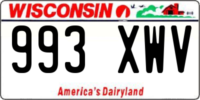 WI license plate 993XWV