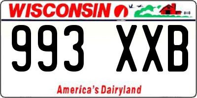 WI license plate 993XXB