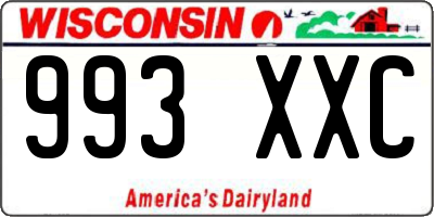 WI license plate 993XXC