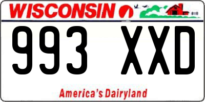 WI license plate 993XXD